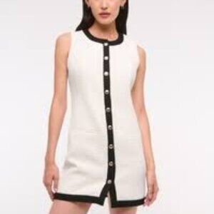 NWT The A&F Mara Tweed Mini Dress M